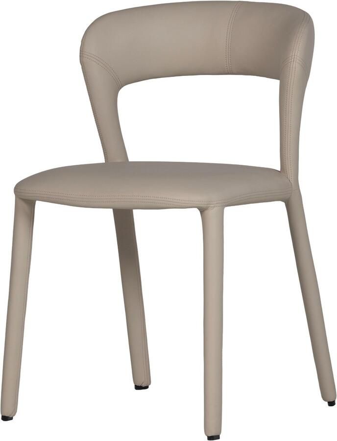 WOOOD Noble Eetkamerstoel Leerlook Beige 76x51x56