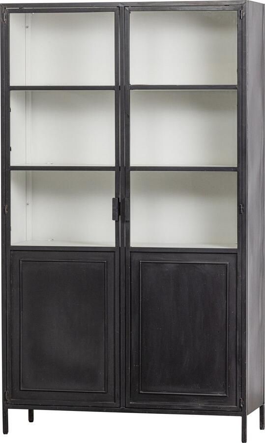 WOOOD Basiclabel Nora Vitrinekast Metaal Zwart 189x110x40 - Foto 2