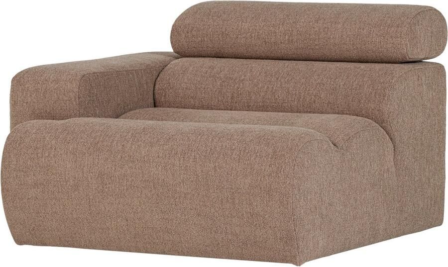 WOOOD Novi 1-Zits Element Bank Arm Links Polyester Taup