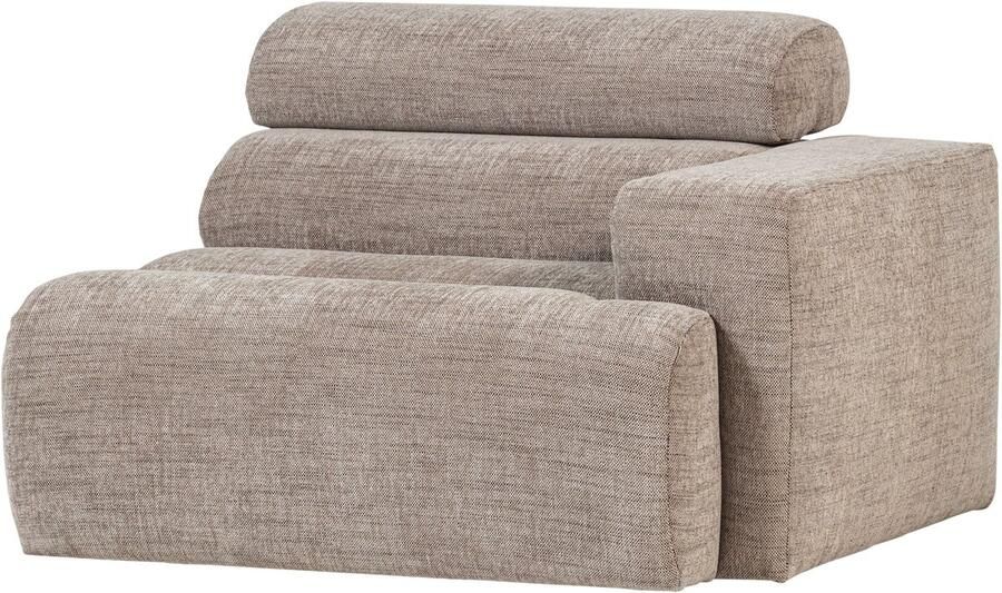 WOOOD Novi 1-Zits Element Bank Arm Rechts PES Naturel Melange