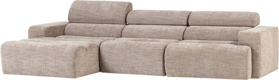 WOOOD Novi Chaise Longue Bank Links Polyester Naturel Melange