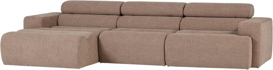 WOOOD Novi Chaise Longue Bank Links Polyester Taupe
