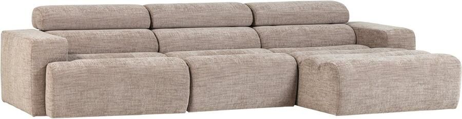WOOOD Novi Chaise Longue Bank Rechts Polyester Naturel