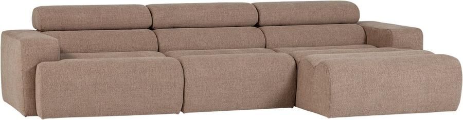 WOOOD Novi Chaise Longue Bank Rechts Polyester Taupe