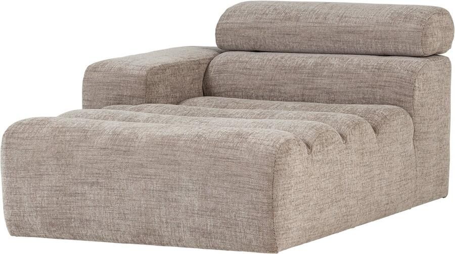 WOOOD Novi Chaise Longue Element Arm Links PES Naturel Melange