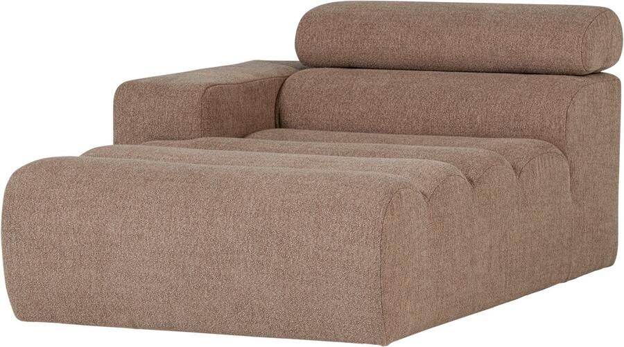 WOOOD Novi Chaise Longue Element Arm Links Polyester Taupe