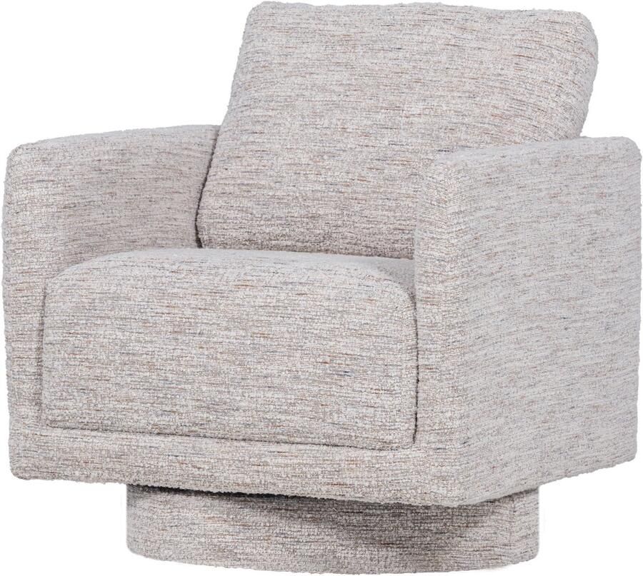 WOOOD Oska Draaifauteuil Melange Stof Naturel Beige 64x78x79 cm - Foto 3