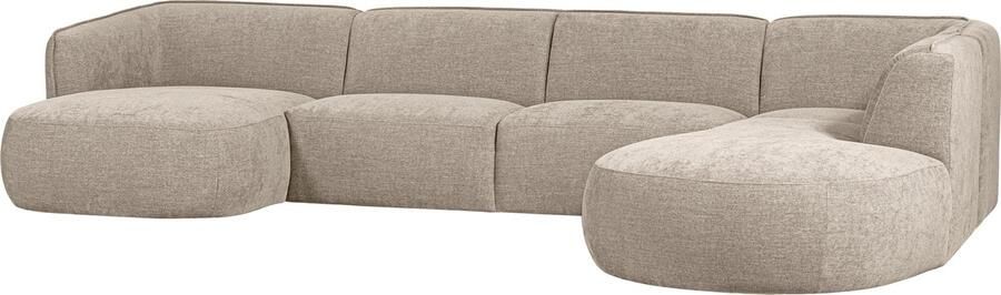 WOOOD Polly Bank Rechts- Polyester Zand 71x353x150 245