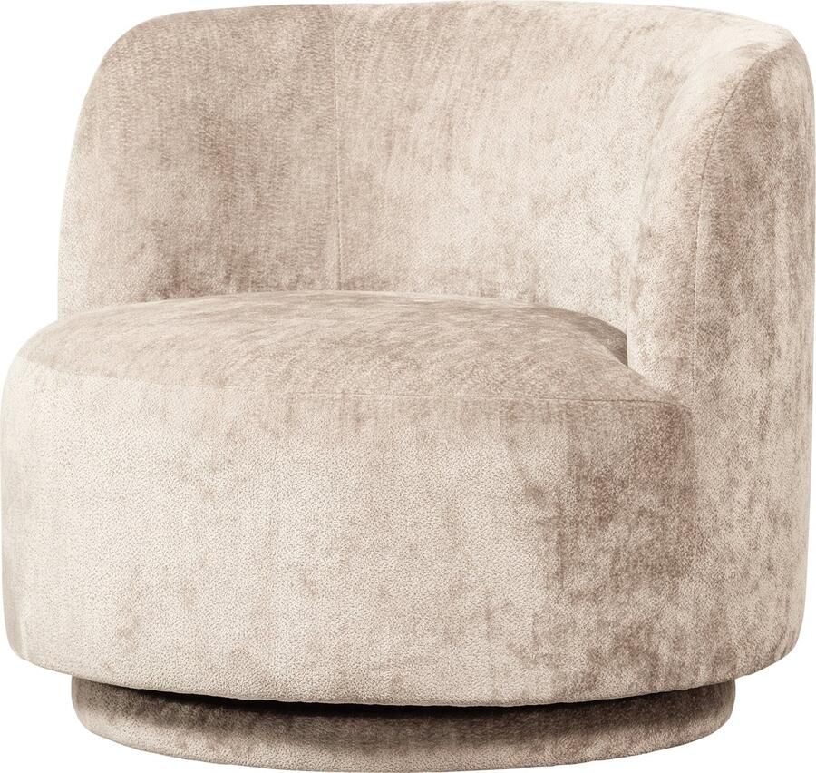 WOOOD Popular Fauteuil Chenille Stof Naturel Beige 72x81x80 cm - Foto 6