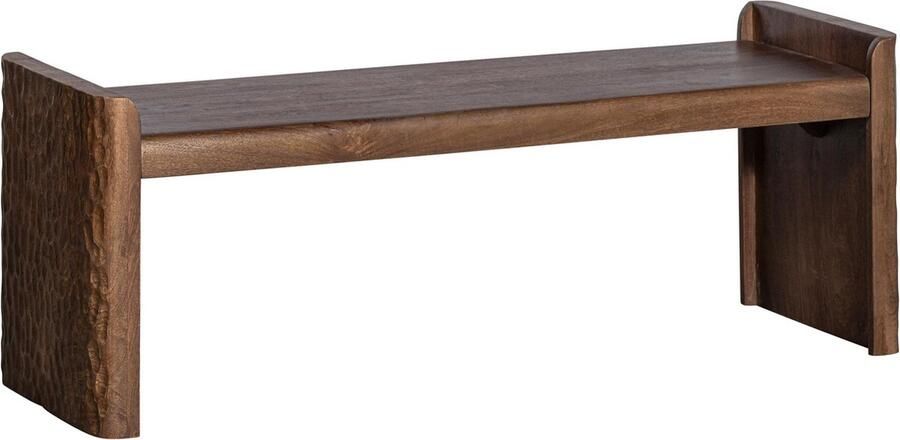 WOOOD Prop Bankje Met Bewerkte Poot Mangohout Warm Bruin 40x120x45 cm - Foto 3