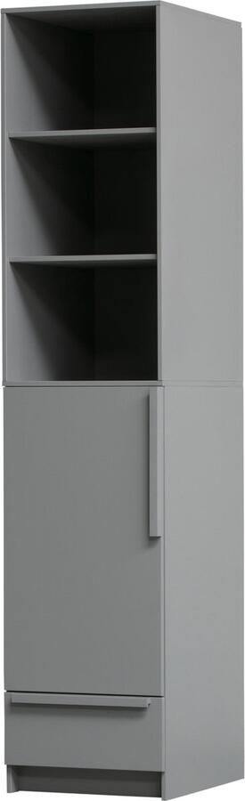 WOOOD Pure 1-Deurs Legkast Grenen Betongrijs 215x48x60 - Foto 2