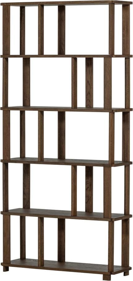 WOOOD Riss Boekenkast Eikenhout Naturel 186x90x30 - Foto 3