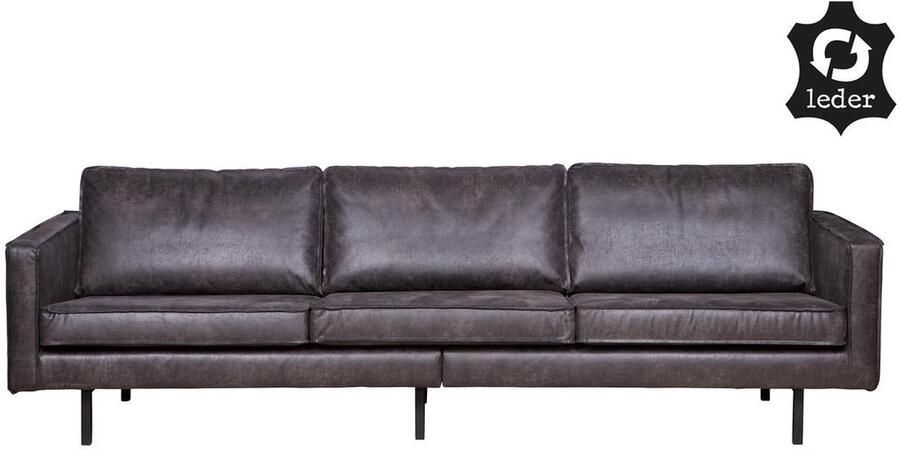 BePureHome Rodeo Bank 3-Zits Recycle Leer Zwart 85x277x86