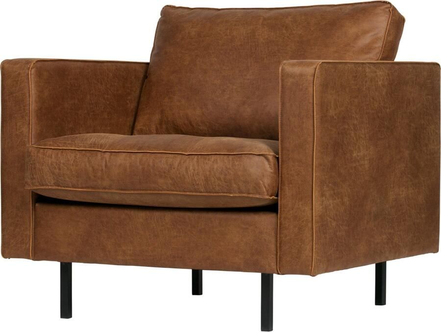 WOOOD Rodeo Classic Fauteuil Recycle Leer Cognac Bruin 83x98x88 cm - Foto 3