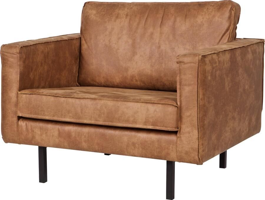 WOOOD Rodeo Fauteuil Recycle Leer Cognac Bruin 85x105x86 cm - Foto 2