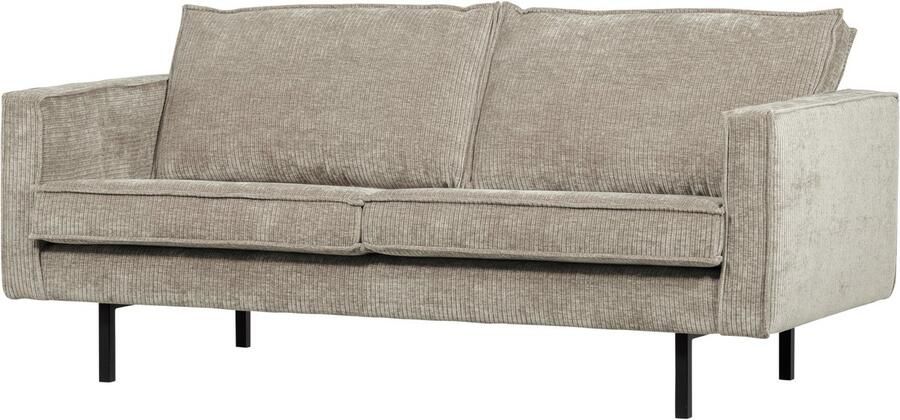 WOOOD Rodeo Zits Bank Ribstof Donkerzand 85x190x86