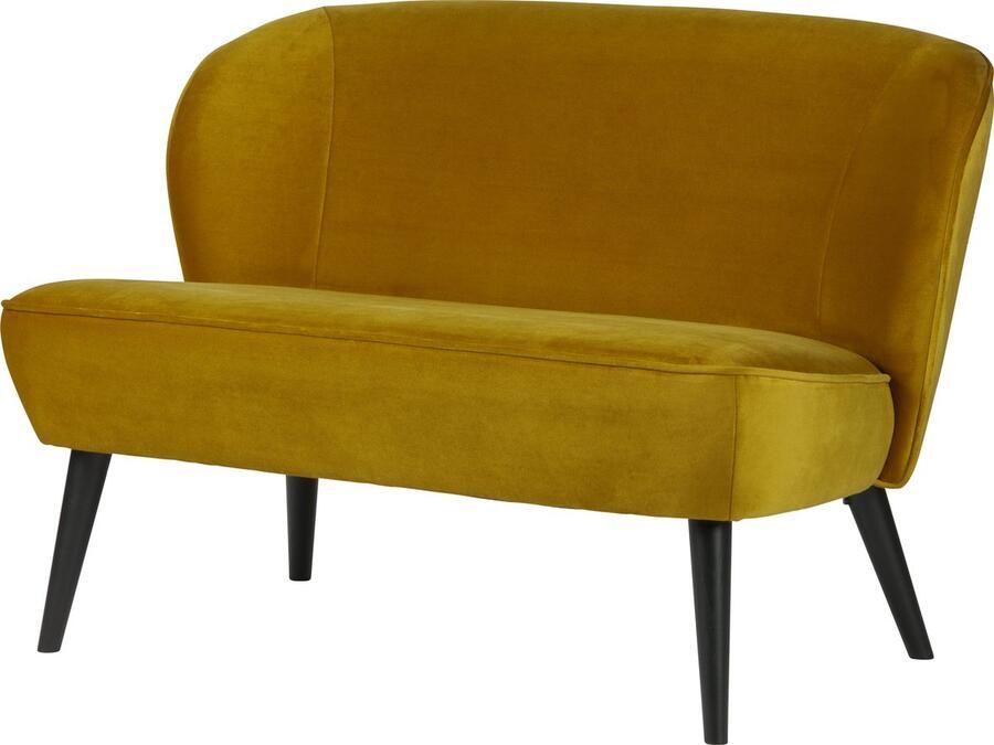 WOOOD Sara Bankje Velvet Stof Oker Geel 73x110x72 cm - Foto 2