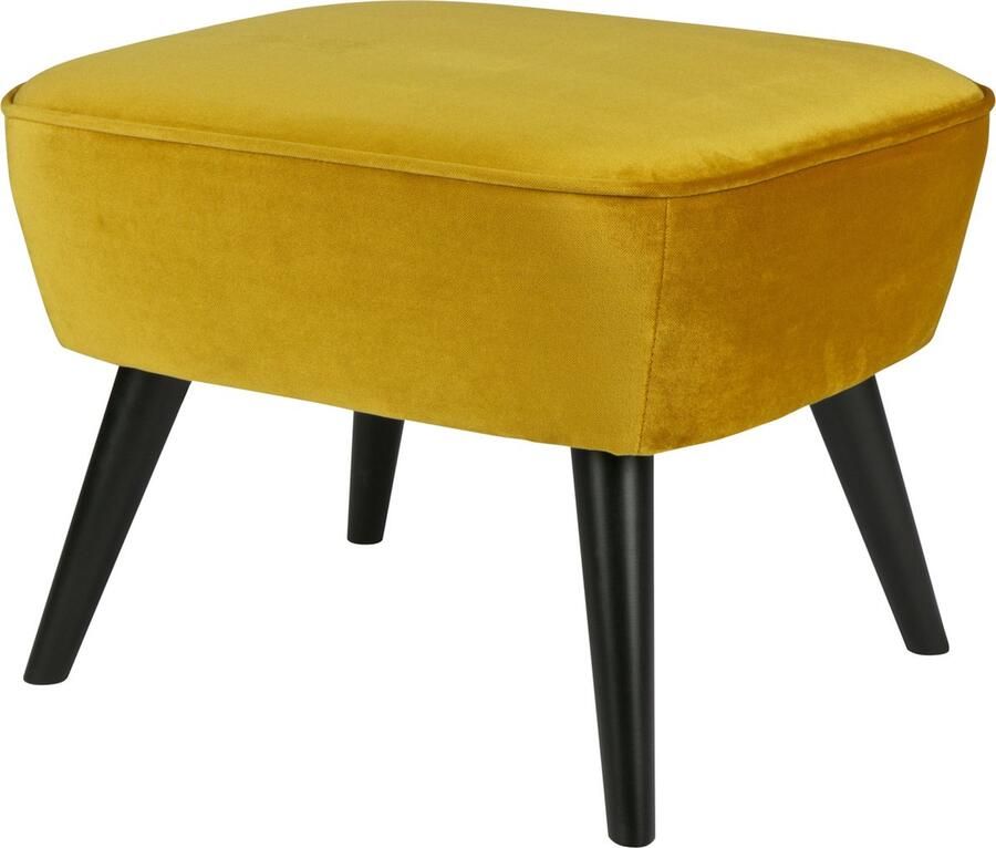 WOOOD Hocker Sara met veloursstof bekleed rechthoekige vorm h 41 cm x b 56 cm - Foto 4