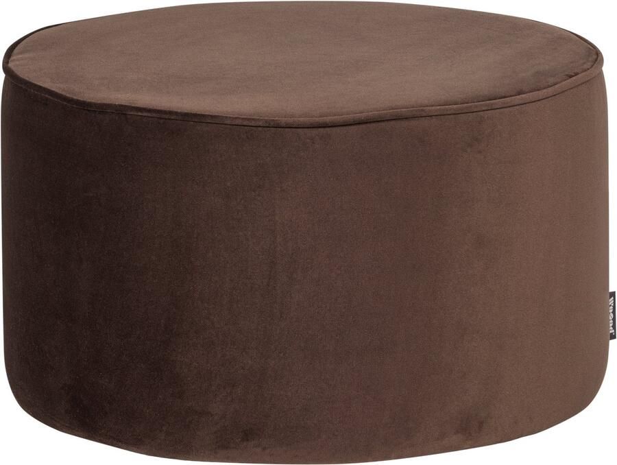 WOOOD Sara Poef Hoog 36xØ60 cm Velvet Donkerbruin - Foto 3