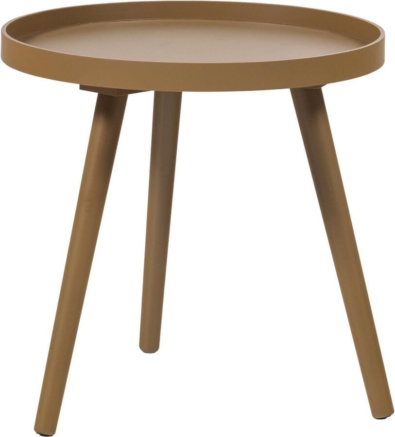WOOOD Sasha Bijzettafel Ø 40 CM Hout Honinggeel 41x41x40.5 cm