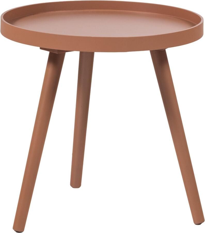WOOOD Sasha Bijzettafel Ø 40 CM Hout Oudroze 41x41x40.5 cm