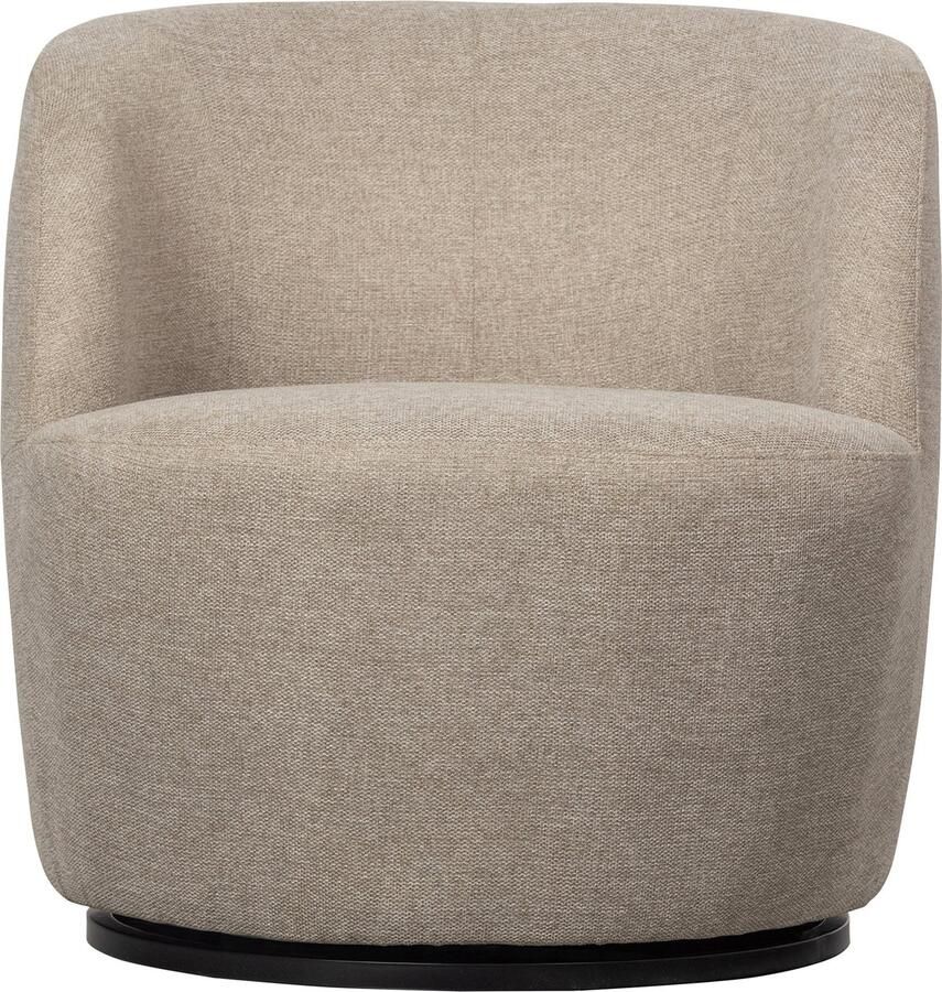 WOOOD Serra Draaifauteuil Geweven Stof Zand 75x70x69 - Foto 2