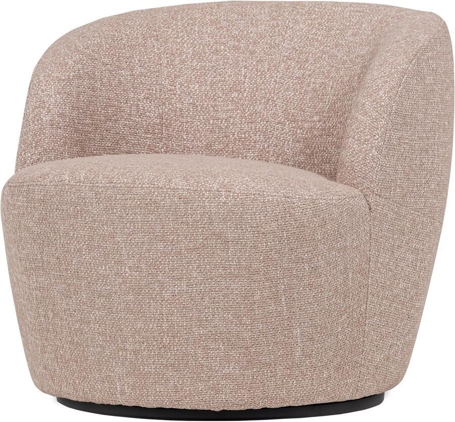 WOOOD Serra Draaifauteuil Melange Stof Naturel Beige 68x70x77 cm - Foto 3