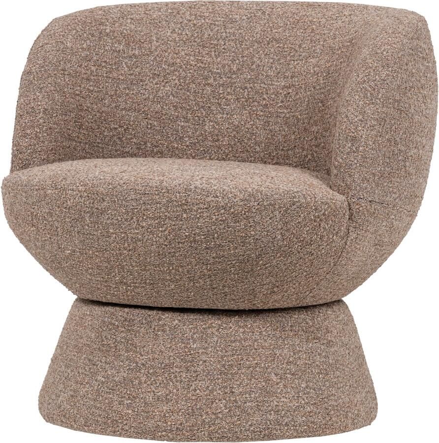 WOOOD Shuffle Draaifauteuil Melange Stof- Bruin 72x73x71cm - Foto 3