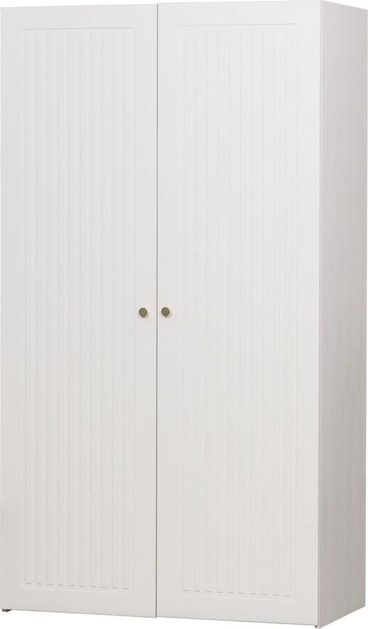 WOOOD Garderobekast Sipke – Grenen – Wit – 210x110x55