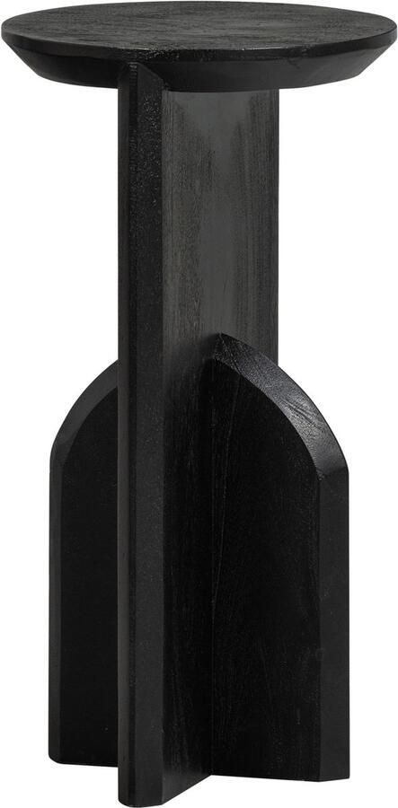 WOOOD Kioni Smalle Bijzettafel Acacia Hout Zwart 58x30x30 cm