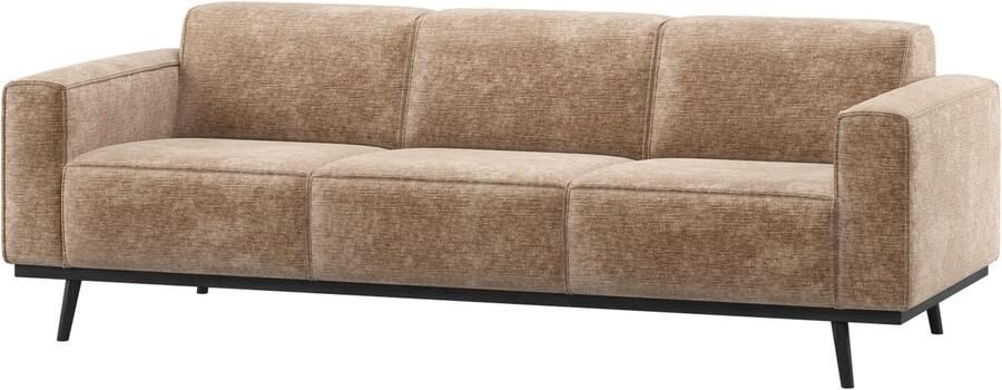 WOOOD Statement 3-Zits Bank 230 cm Chenille Velvet Taupe