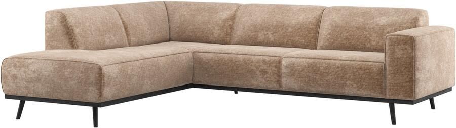 WOOOD Statement Hoekbank Links Chenille Velvet Taupe