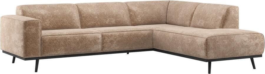 WOOOD Statement Hoekbank Rechts Chenille Velvet Taupe