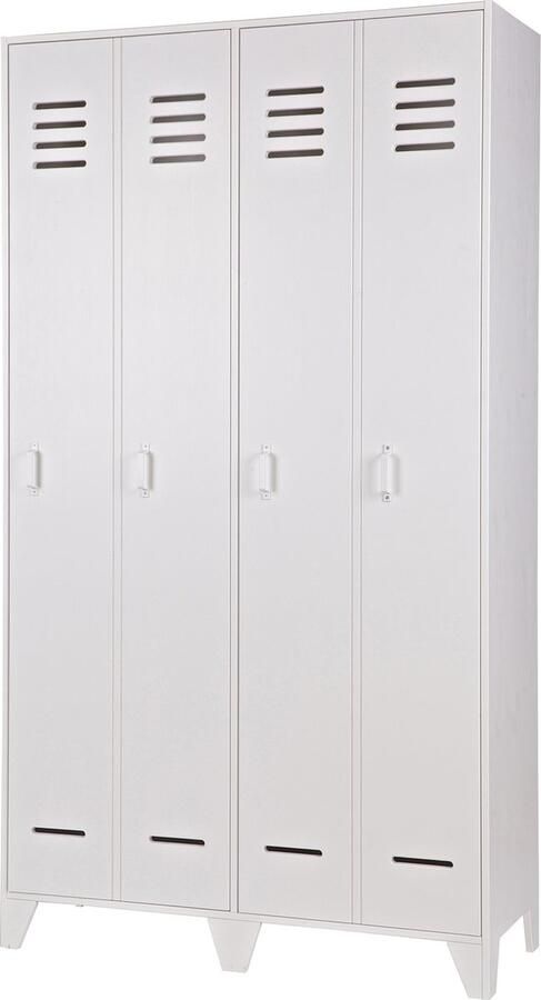WOOOD Stijn Kledingkast 2-Deurs Grenen Wit 103x187x40 - Foto 2