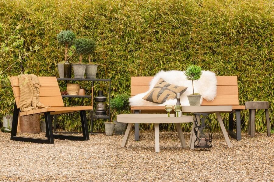 Woood Sunny Bijzettafel Buiten Metaal Mist 35 x Ø 80 cm