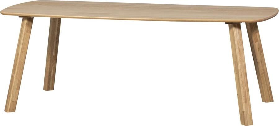 WOOOD Deens Ovale Eettafel Tablo Eikenhout 180 x 100cm Transparant