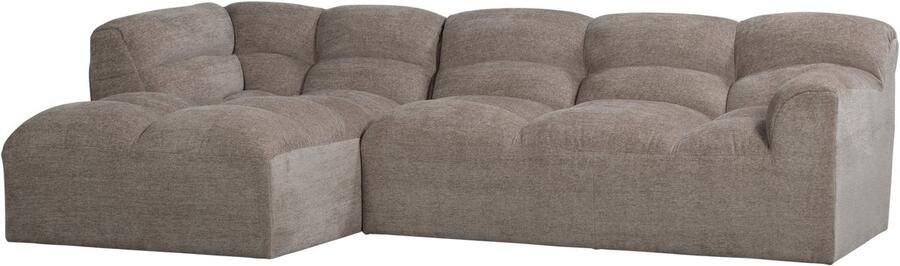 WOOOD Tibas Chaise Longue Hoekbank Links Geweven Stof Zand - Foto 3