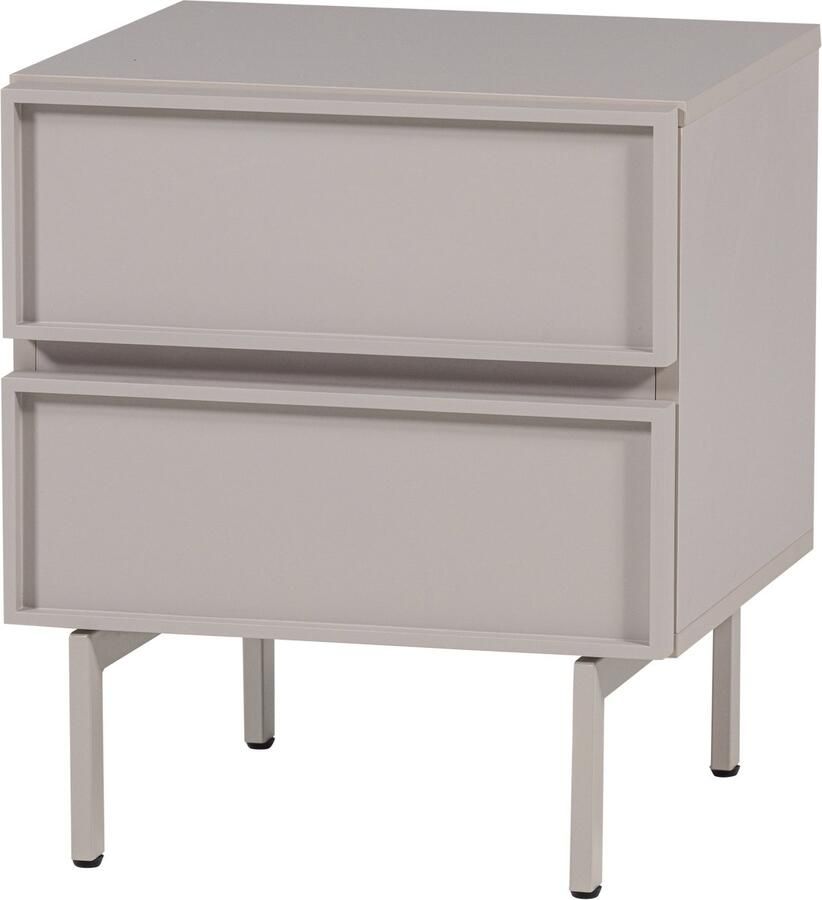 WOOOD Tours Ladekast Nachtkastje 2 Lades Melamine MDF Zand