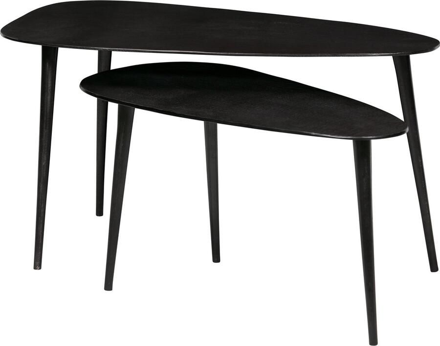 BePureHome Bijzettafel Triangle Set van 2 stuks zwart Organisch Japandi - Foto 5