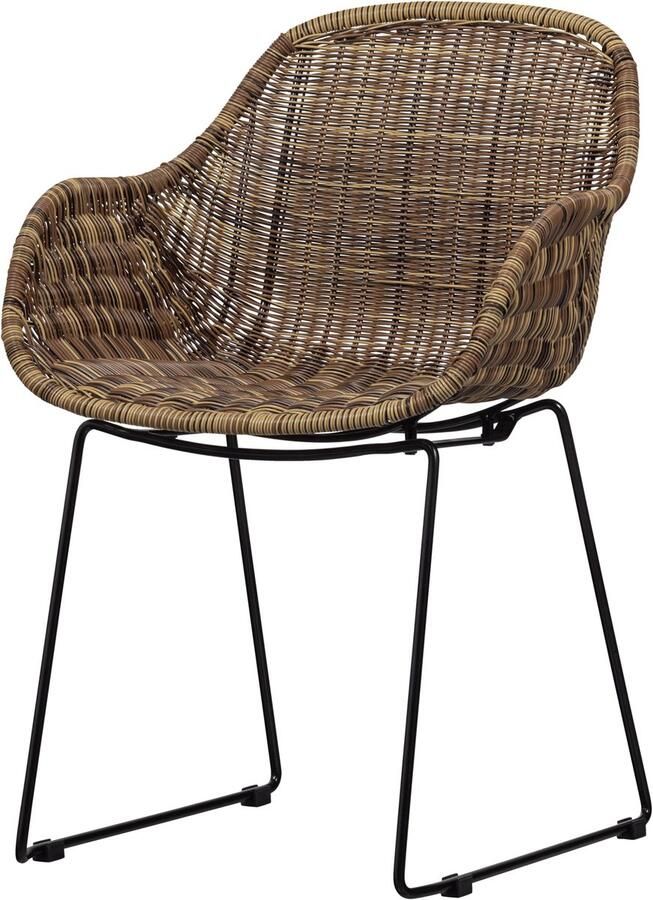 WOOOD Tuinstoel Willow Geschikt Voor Binnen En Buiten Polyester Naturel 83x56x57 cm