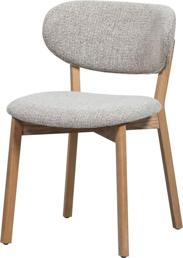 WOOOD Udar Eetkamerstoel Houte Frame Polyester Naturel 82x51x60