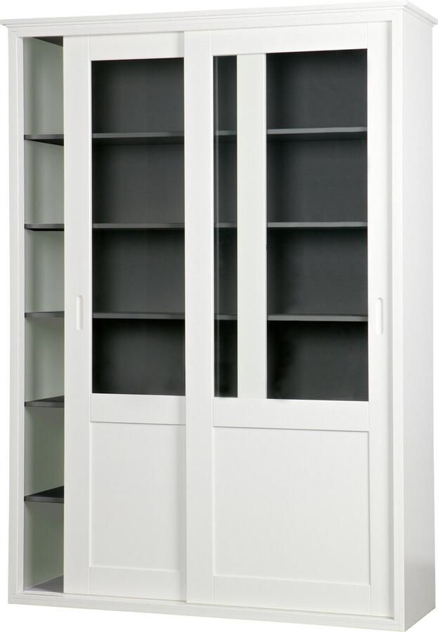 WOOOD Vince Schuifdeurkast Grenen Wit 208x147x46 - Foto 3