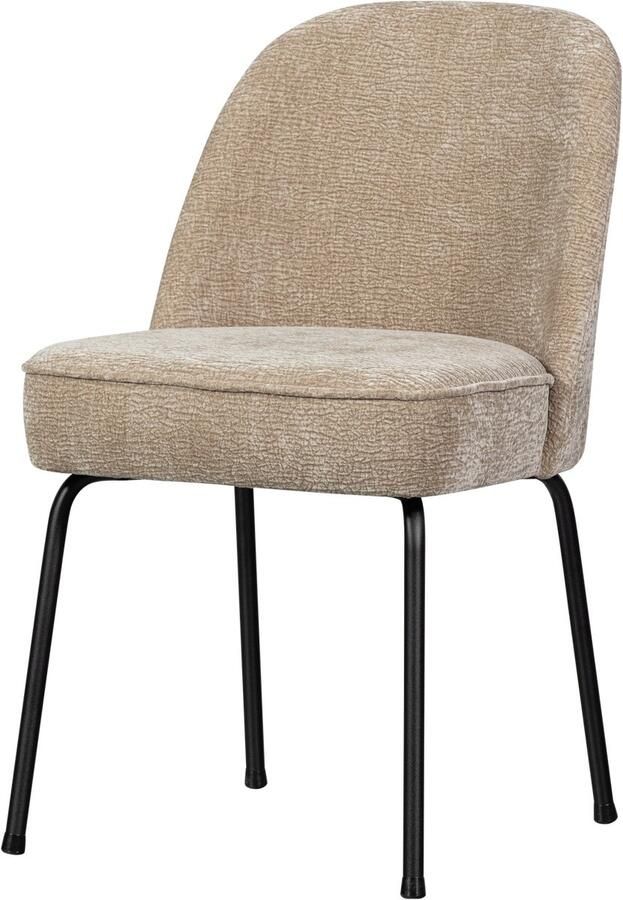 WOOOD BePureHome Vogue Eetkamerstoel 3D Chenille Zand 83x50x57 cm