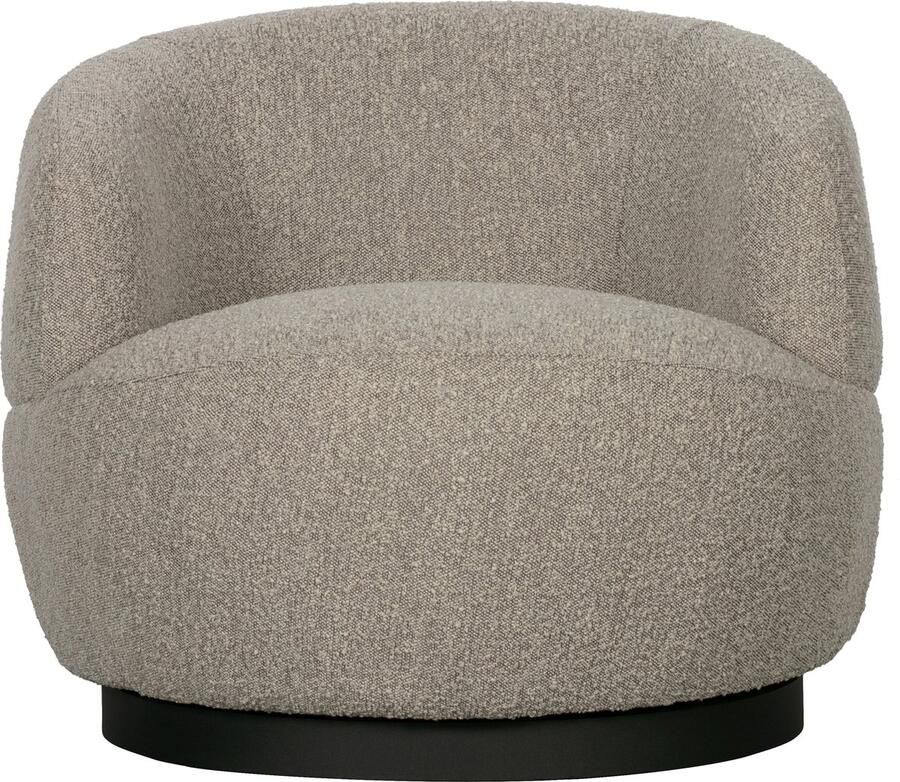 WOOOD Woolly Draaifauteuil Chenille Stof Naturel Beige 71x84x88 cm - Foto 2