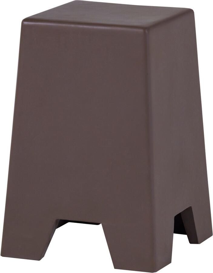 WOOOD Zina Bijzettafel Hoog Cement Bruin 51x36x36cm