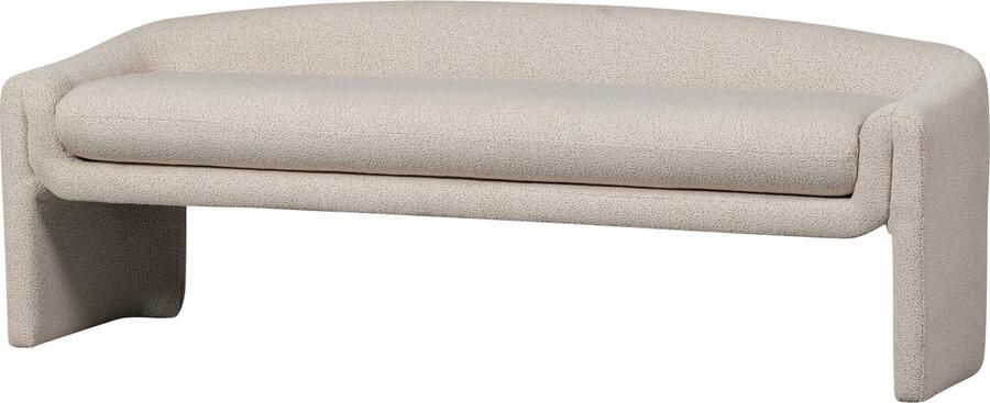 WOOOD Zone Bankje Geweven Stof Beige 58x160x55 cm