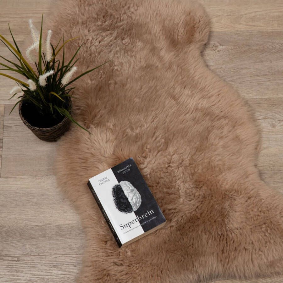 WOOOL Australisch Schapenvacht Beige L (105x60cm) 100% Natuurlijk & Echt Vloerkleed ECO+