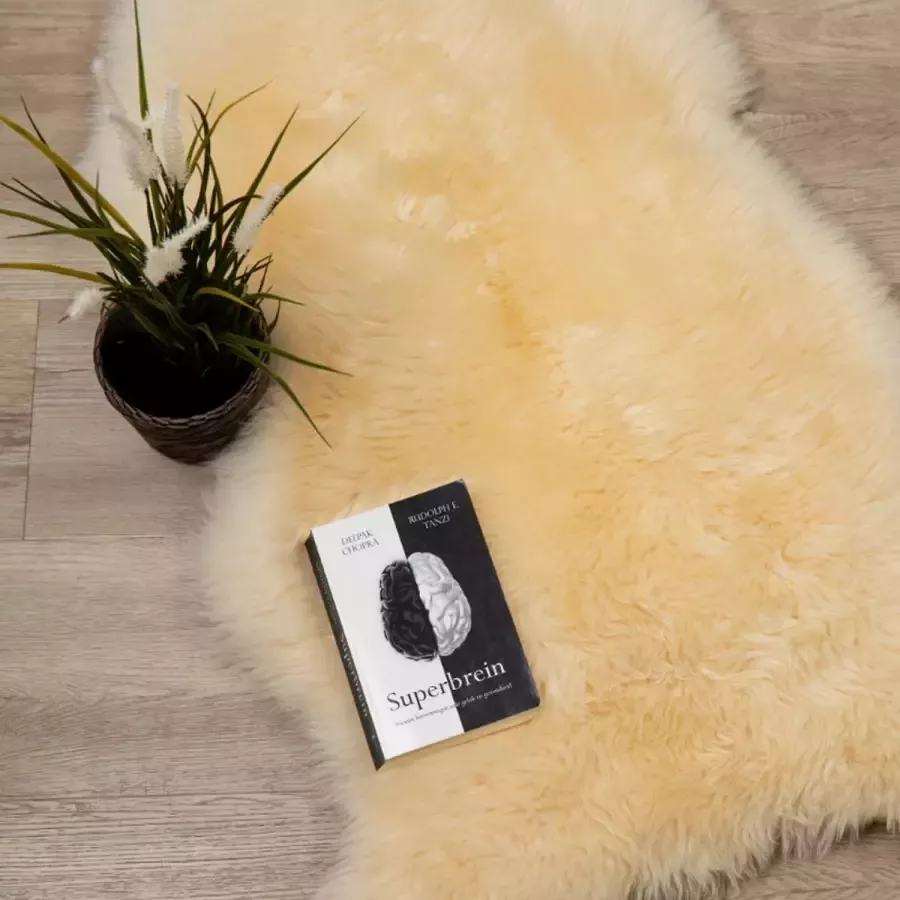 WOOOL Classic Schapenvacht Urban Wit M (100x55cm) 100% Natuurlijk & Echt Vloerkleed ECO+