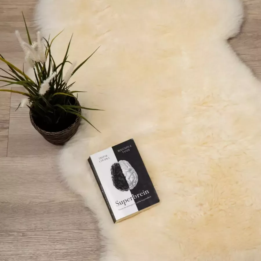 WOOOL Classic Schapenvacht Wit XL (115x65cm) 100% Natuurlijk & Echt Vloerkleed ECO+ - Foto 3