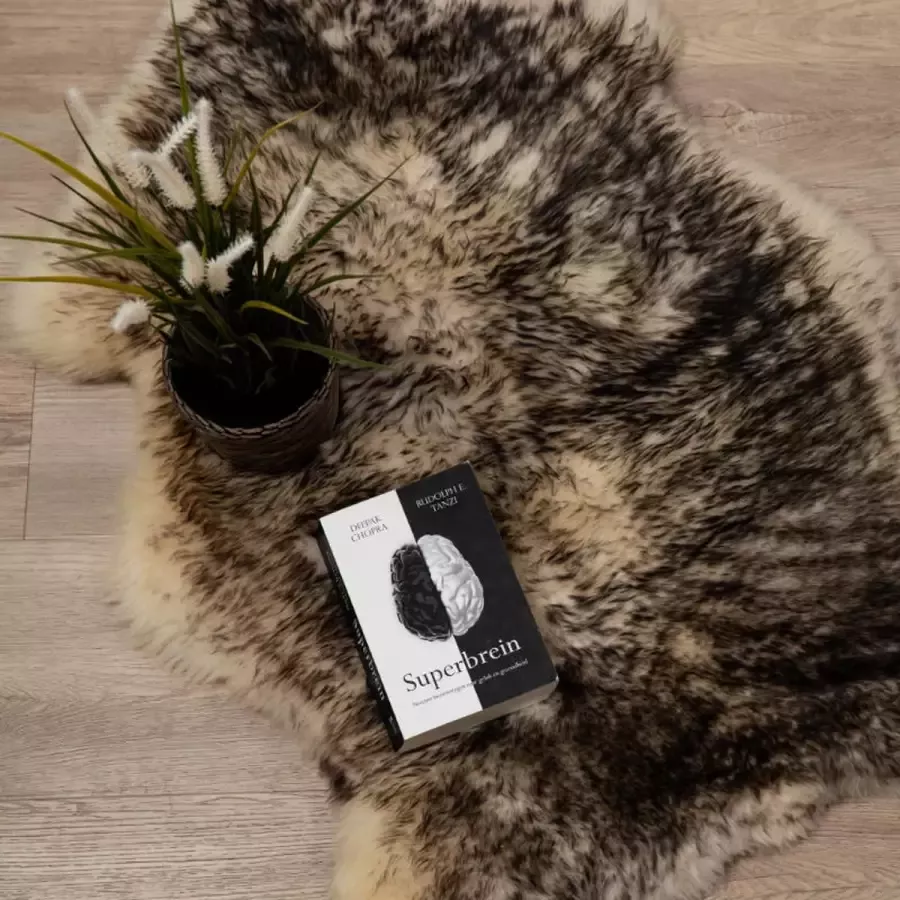 WOOOL Classic Schapenvacht Wit Zwart Moeflon L (105x60cm) 100% Natuurlijk & Echt Vloerkleed ECO+